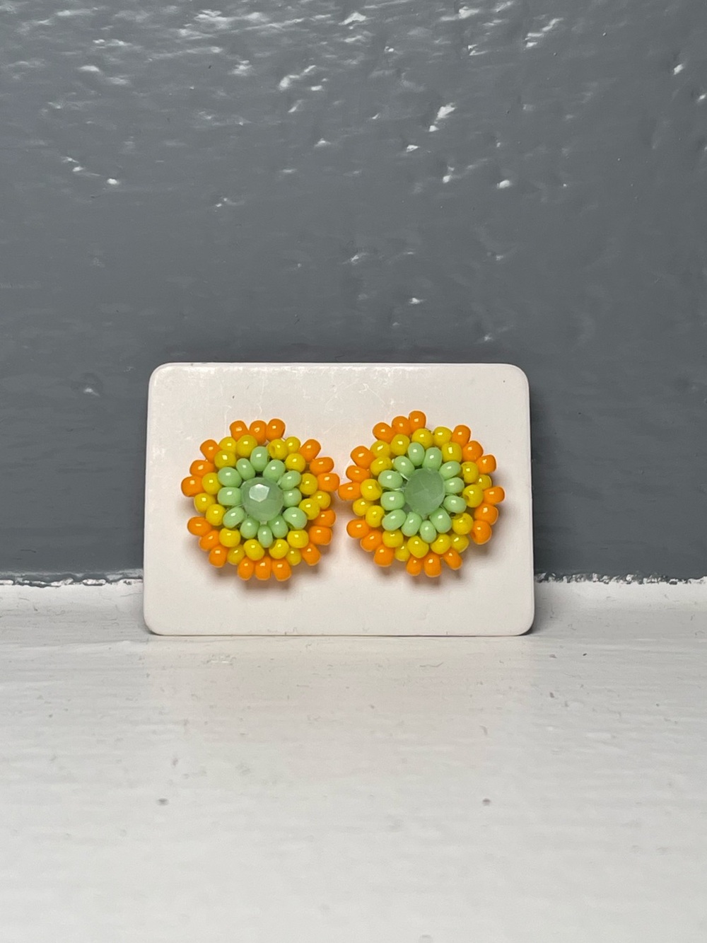 Huichol Beaded Stud Earrings